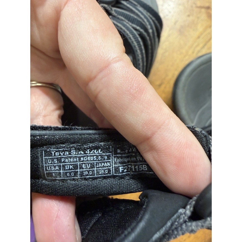 Teva Tirra Sandals Womens Size 8 Black Purple Strappy Hiking Water Shoes Western - Picture 6 of 6